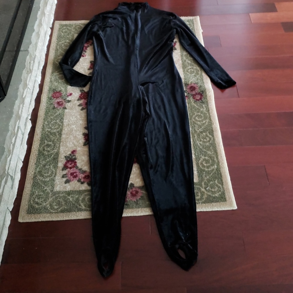 Velour Stirrup High NeckJumpsuit